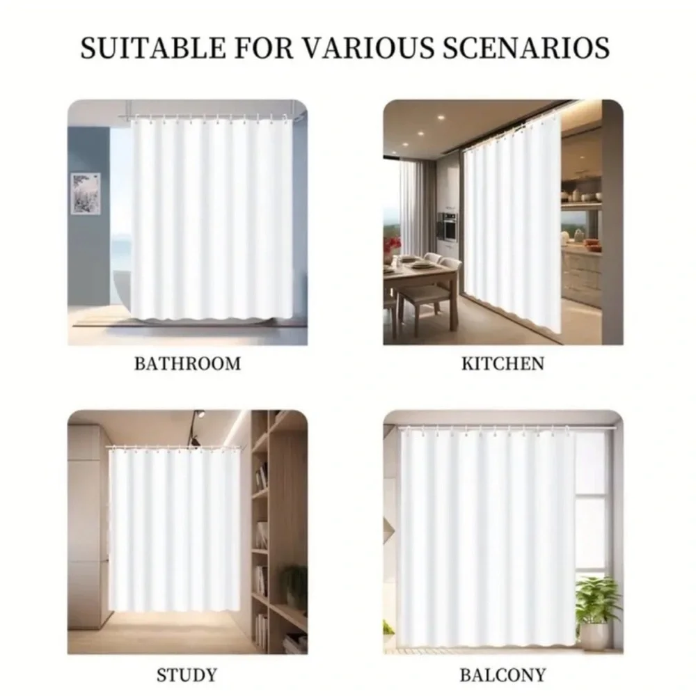 Cartoon Kitty Cat Squares Shower Curtain (71” x 71”) Plus Bonus Hooks